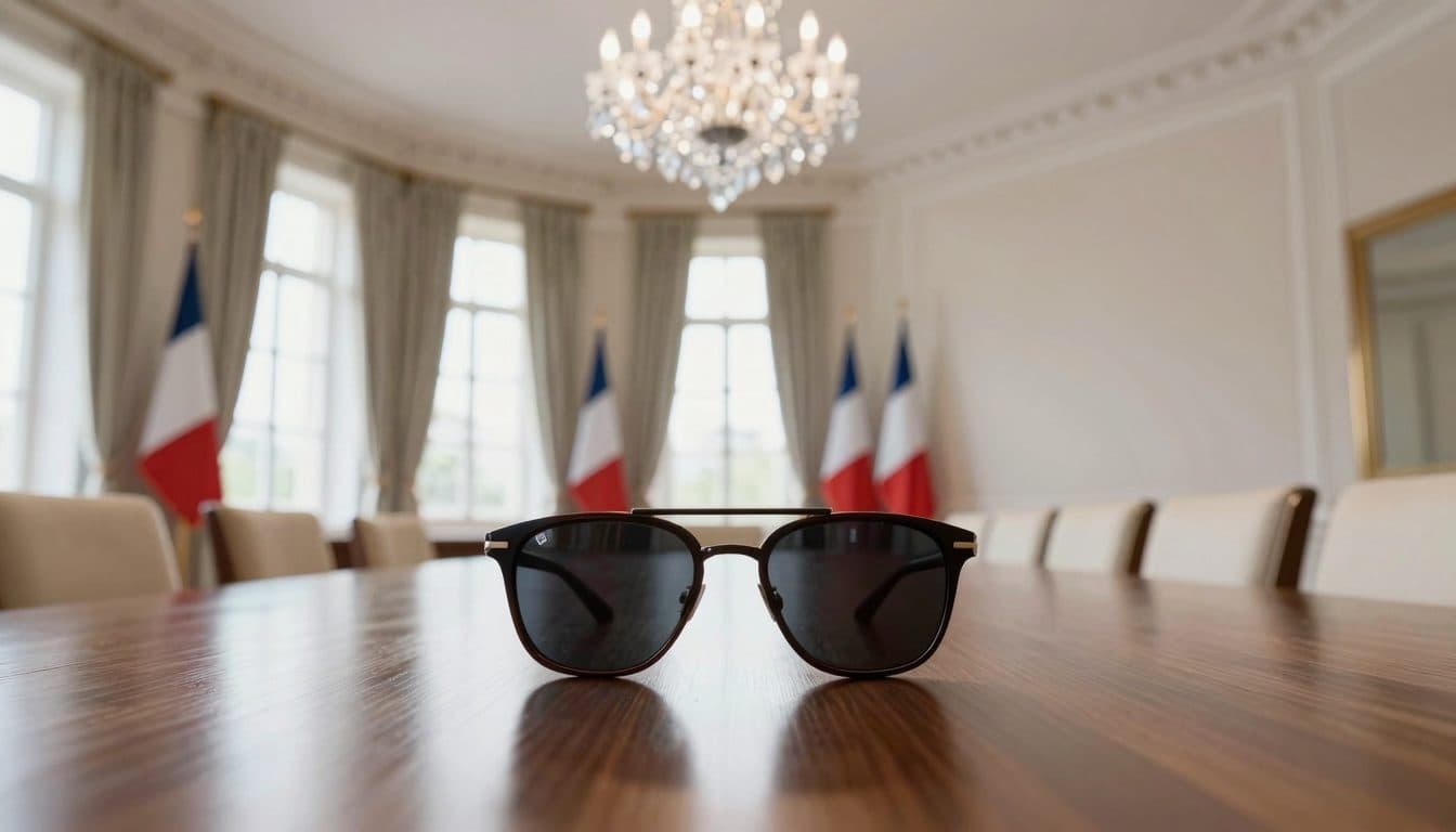 Macron und seine Sonnenbrille: Warum trägt er sie wieder drinnen?