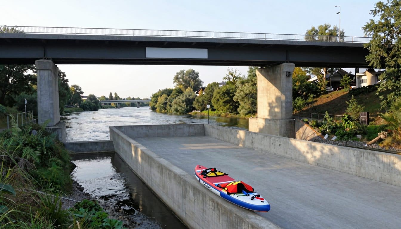 Frau mit Schwimmring an der Ruhr in Sicherheit gebracht