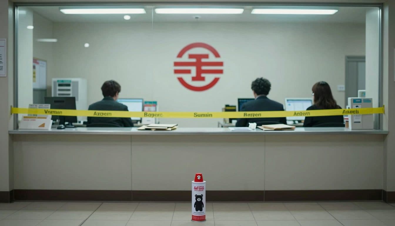 Versehentlicher Sprühnebel in Postamt in Japan