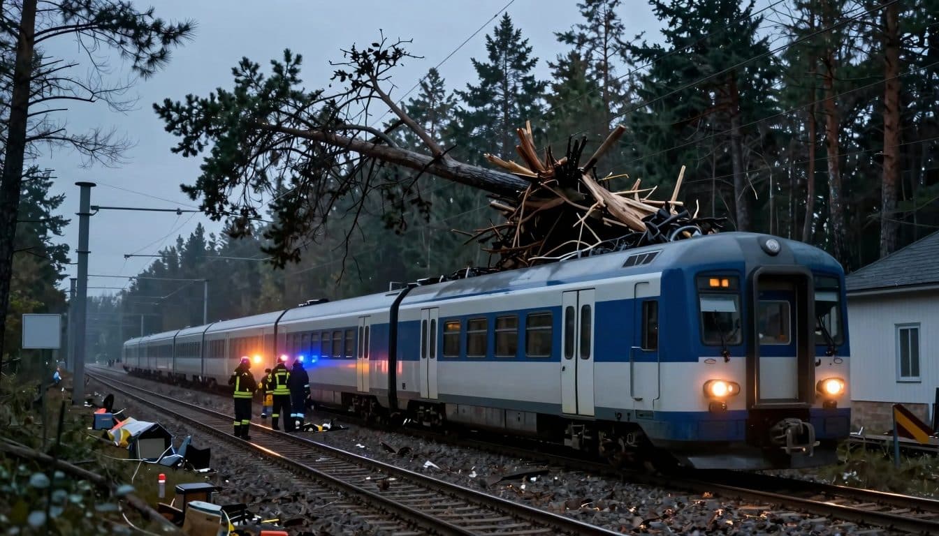 Sturm legt Zug lahm: Hunderte Passagiere stecken fest