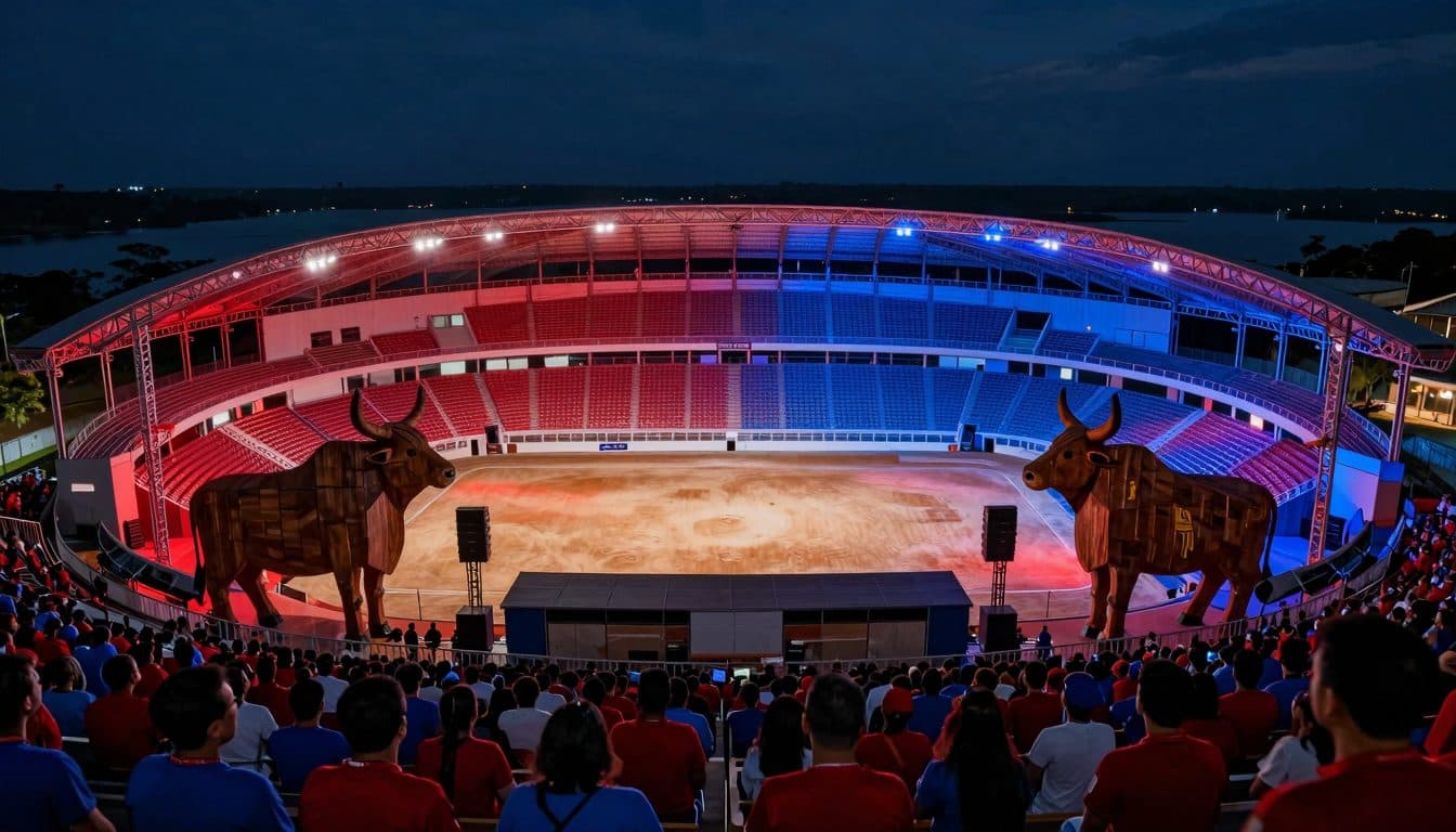 Rot gegen Blau: Ein Fest im Amazonas spaltet eine ganze Stadt