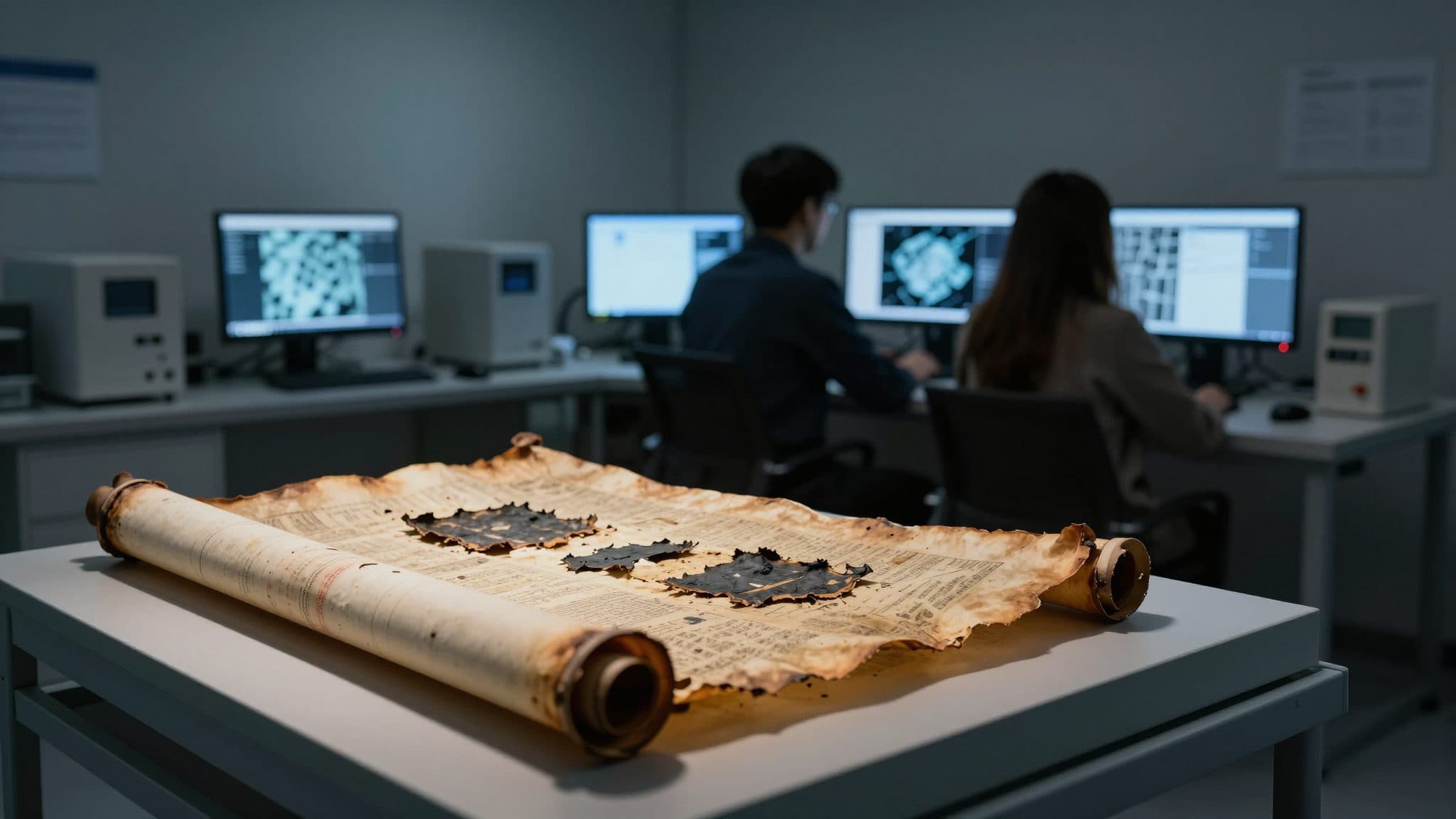 Verkohlte Schriftrollen aus Herculaneum digital gelesen