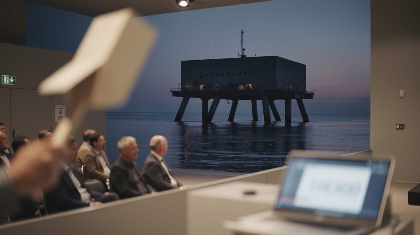 Eine alte DDR-Plattform im Meer wurde für 60.000 Euro verkauft