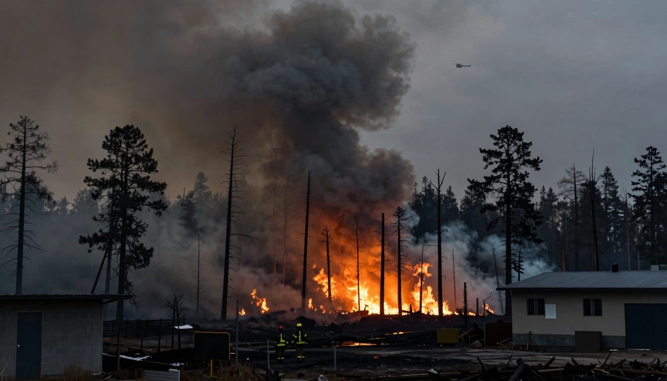 Waldbrand bei Meuselwitz: Rauch zieht bis nach Leipzig