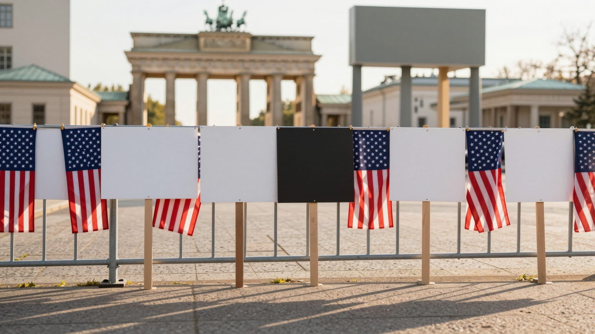 Protest in Berlin: Amerikaner zeigen am 4. Juli Flagge für die Demokratie