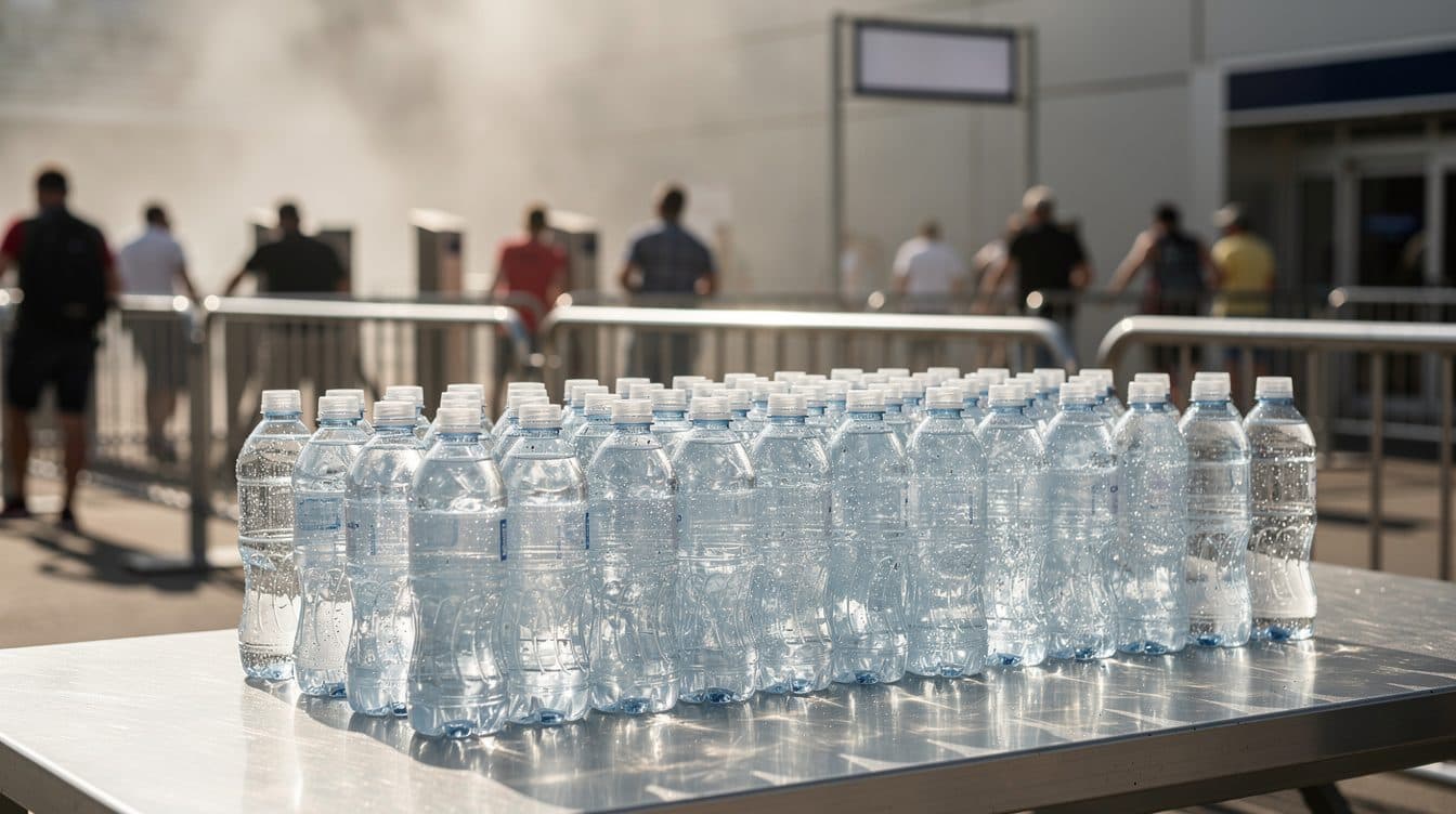 Bei der WM darfst du jetzt eine kleine Wasserflasche mit ins Stadion nehmen