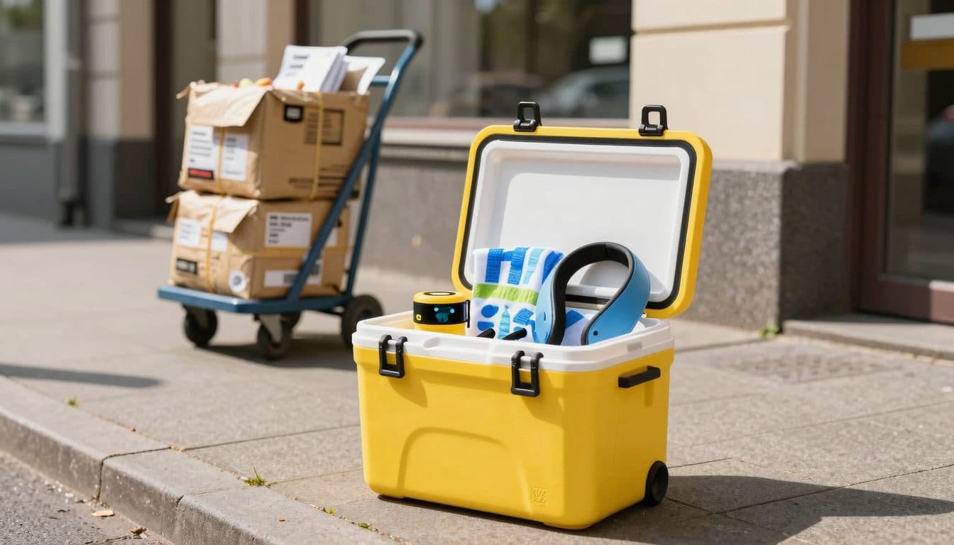 Hitze in Berlin und Brandenburg: Die Post kühlt ihre Zusteller mit speziellen Boxen