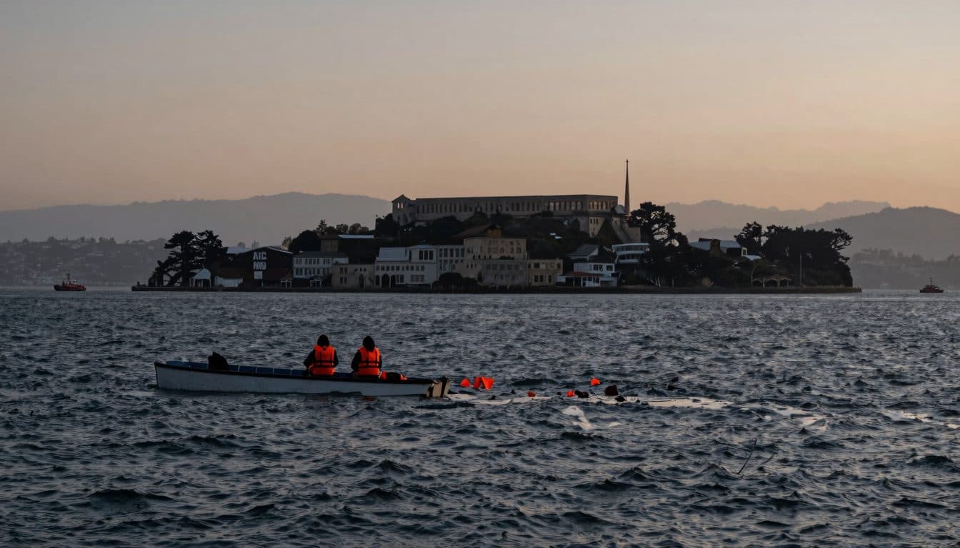 Bootsunglück bei Alcatraz: ein Mensch stirbt, viele werden gerettet