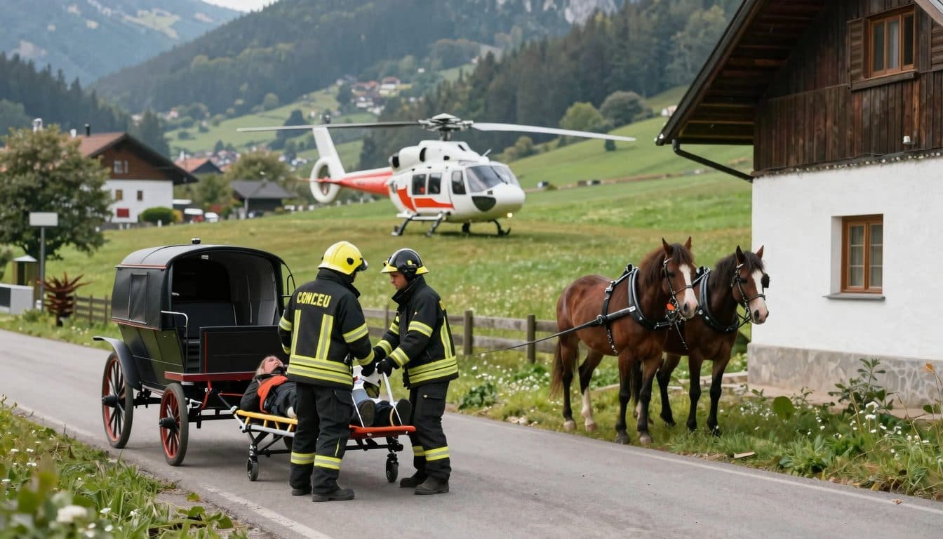 Kutschenunfall im Mostviertel: Zwei Menschen schwer verletzt