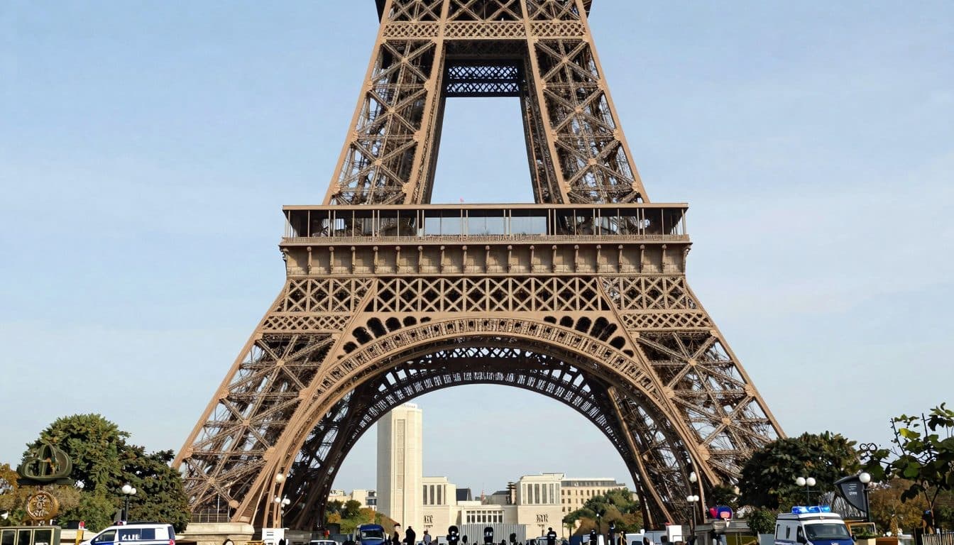 Mann klettert auf den Eiffelturm und wird festgenommen