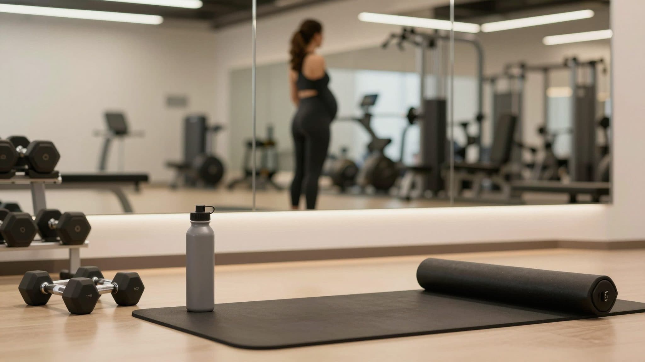Amira Aly zeigt stolz ihren Babybauch im Gym