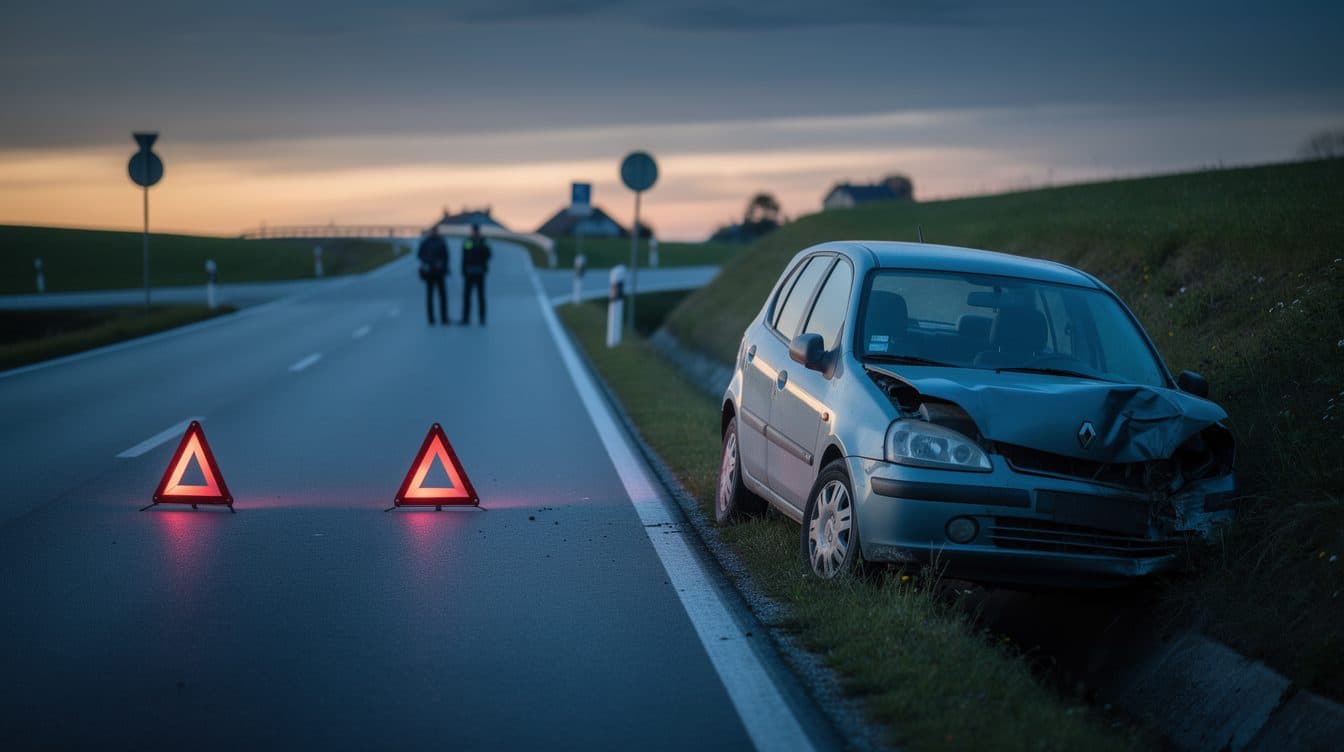 Betrunkener Autofahrer rast in Graben und läuft weg