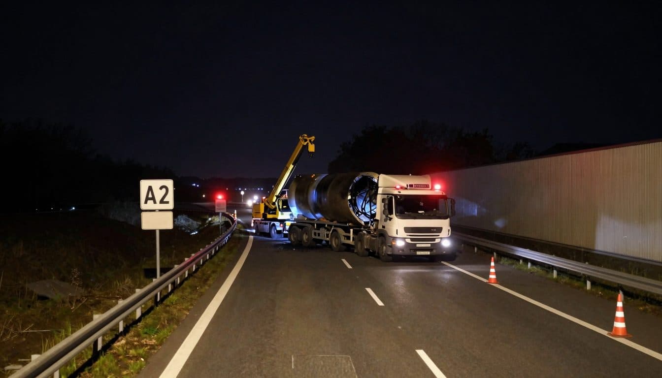Langer Stau auf der A2 nach Lkw-Brand