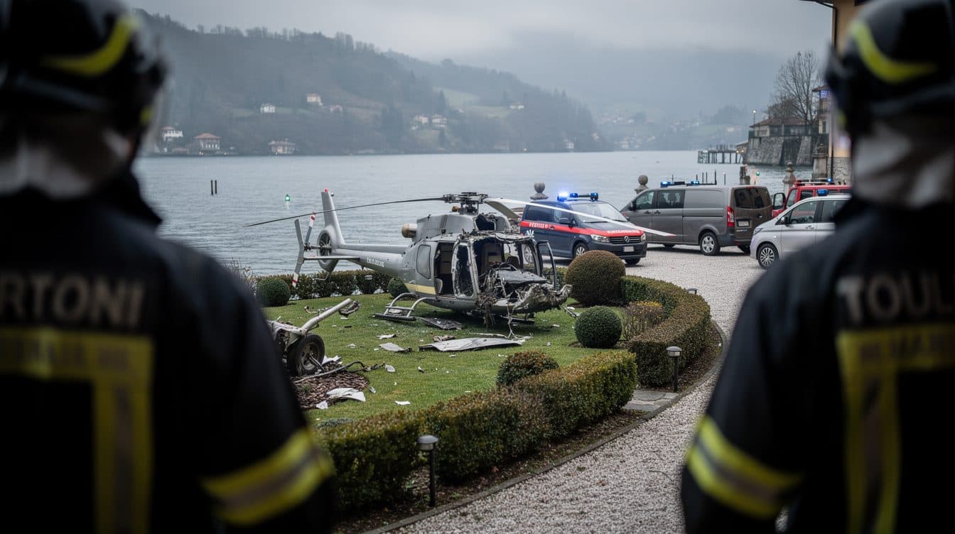 Hubschrauber am Lago Maggiore abgestürzt – ein Toter, drei Deutsche verletzt