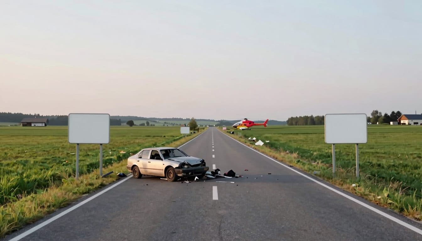 Schwerer Unfall auf der B147: Vier Menschen verletzt