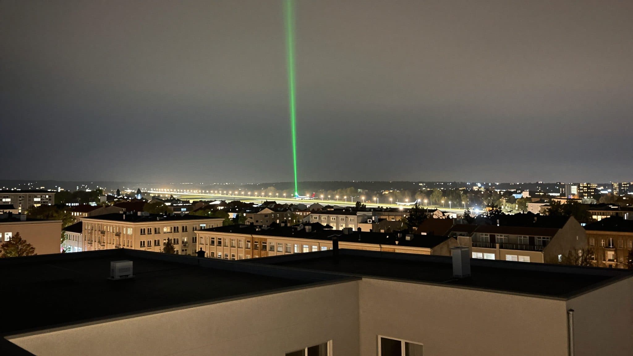 Laserangriff auf ein Flugzeug über Graz