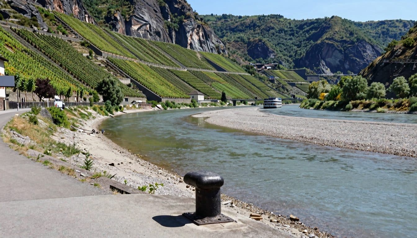 Hitze drückt den Rhein: Hotelschiffe müssen bald pausieren