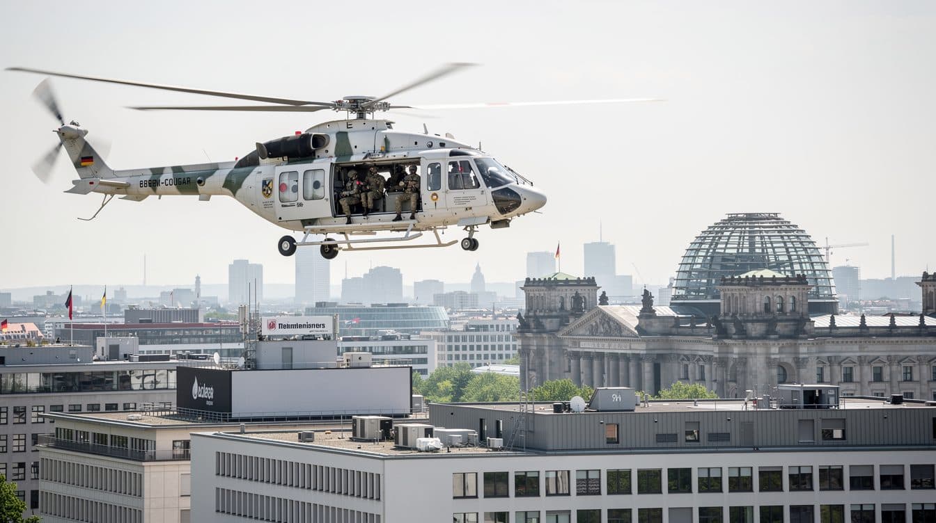 Warum kreiste ein weißer Hubschrauber über Berlin?