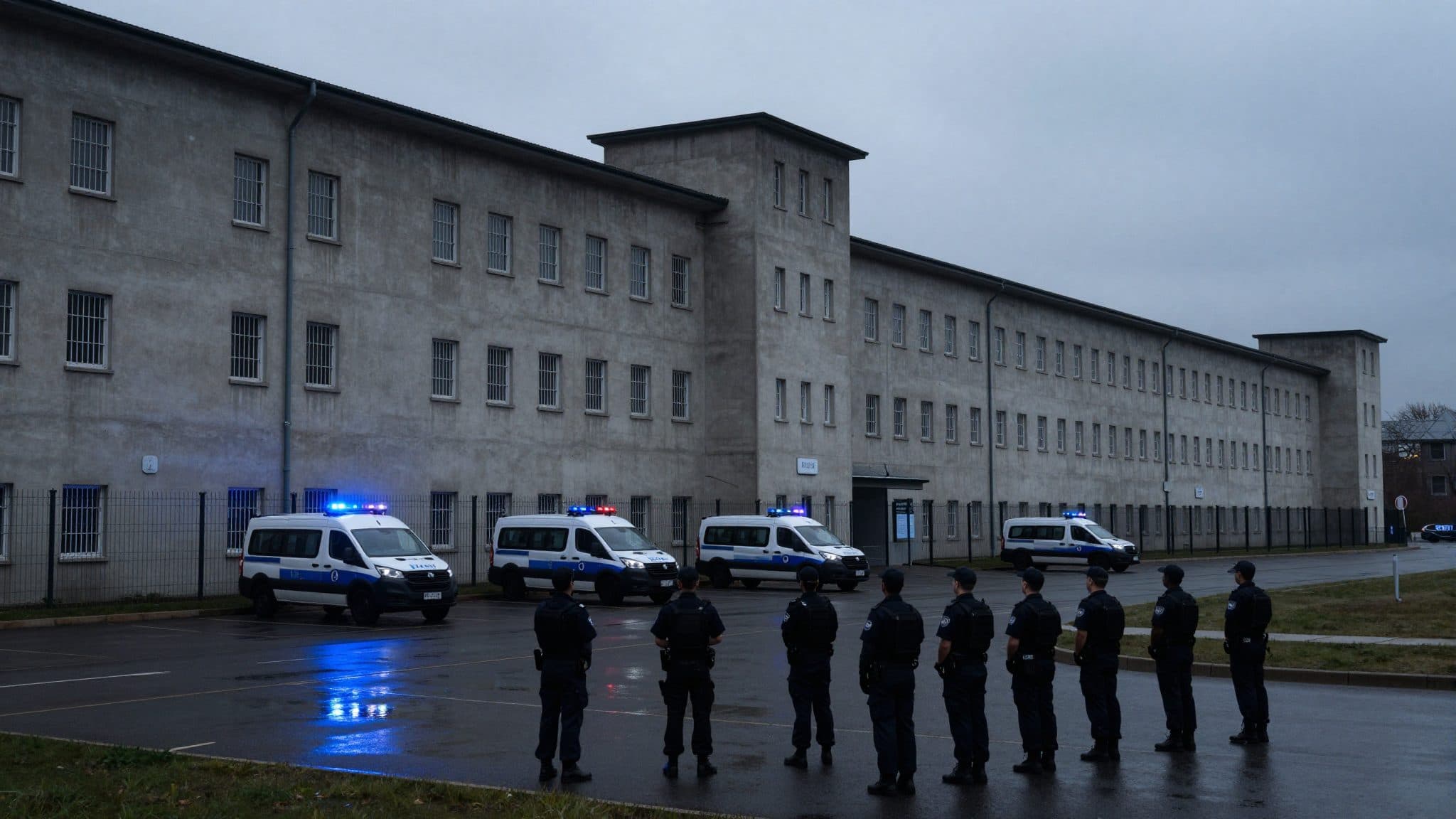 Großpolizeieinsatz im Gefängnis Siegburg