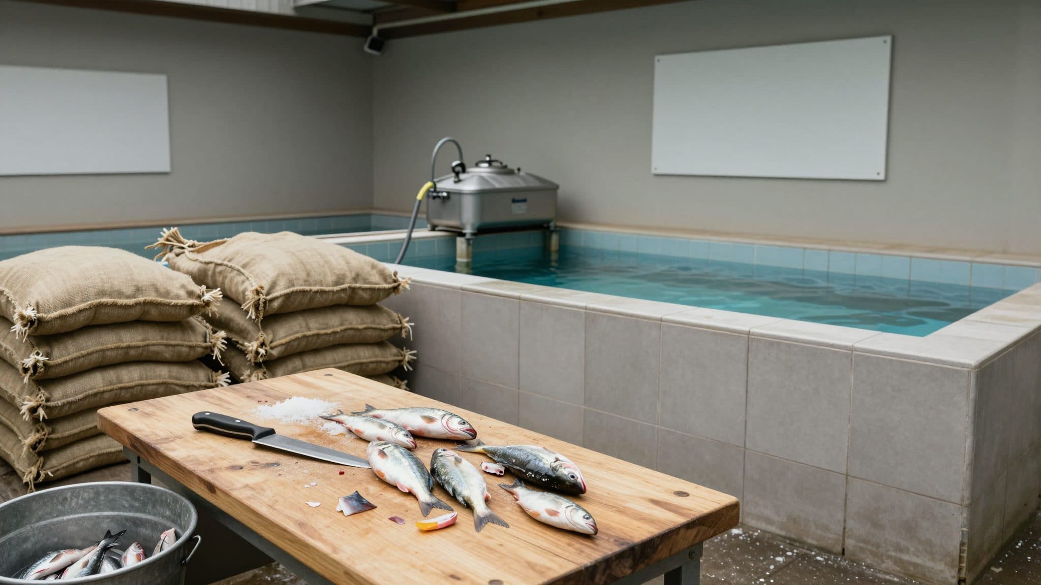 Knieriem schnitt als Teenager Fische für Delfine