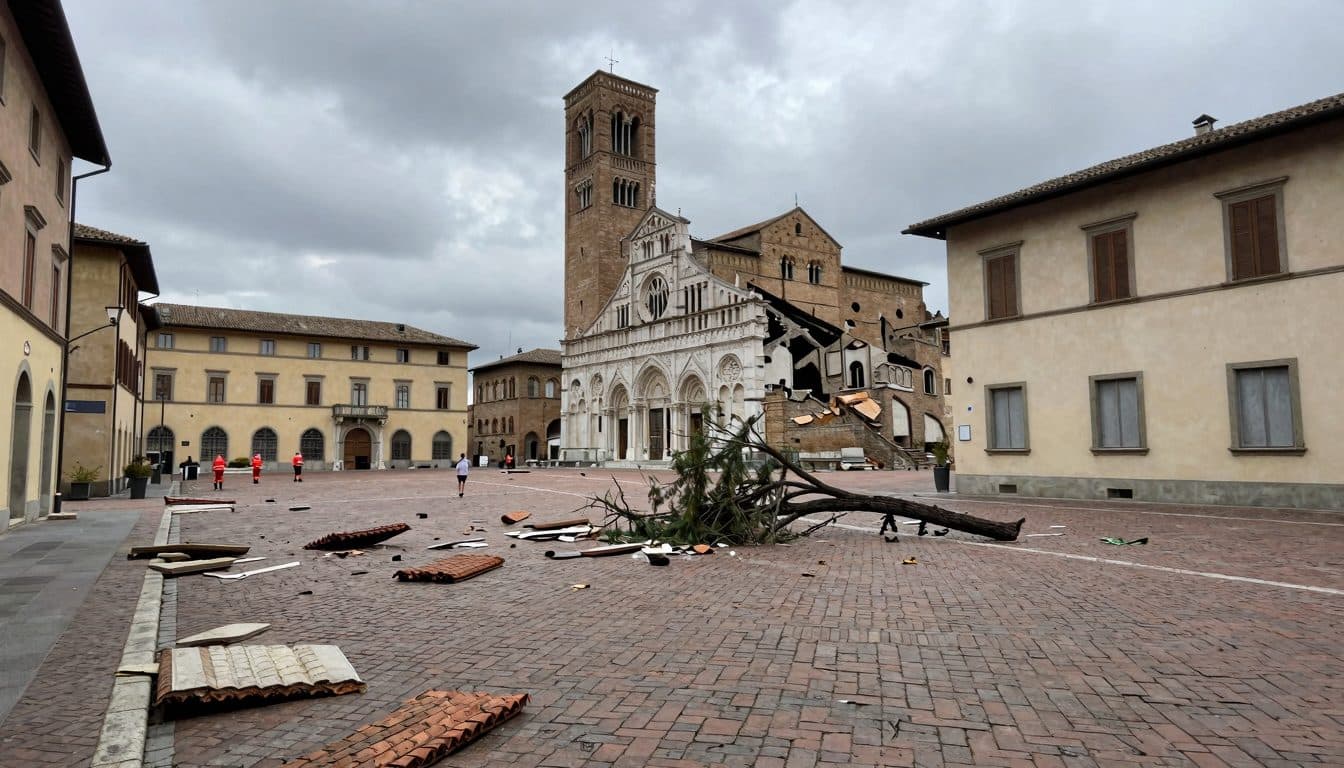 Tornado trifft Cremona: Dom und Rathaus beschädigt