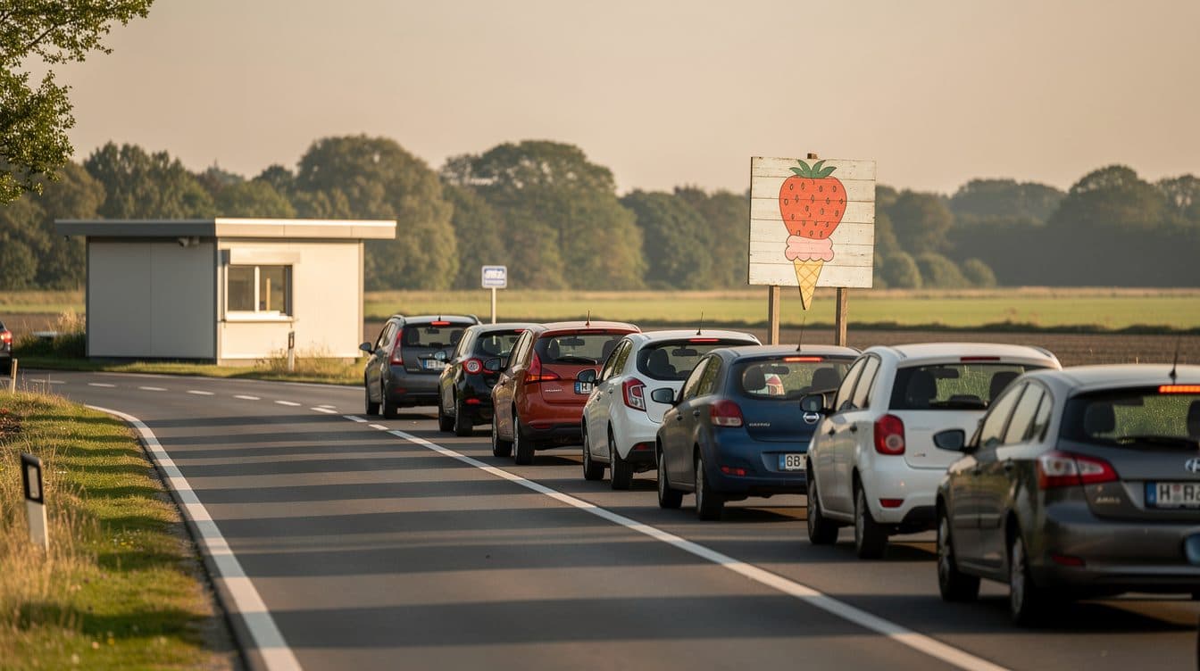 Schoko-Erdbeeren und Spaghettieis: Warum ein Drive-in an der A30 gerade alle verrückt macht