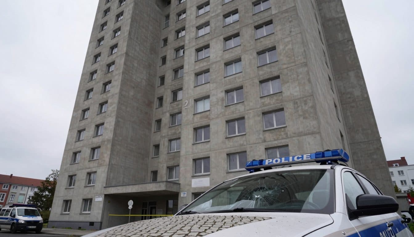 Großrazzia in einem Kieler Hochhaus – die Polizei sucht nach einer Steinwerferin oder einem Steinwerfer