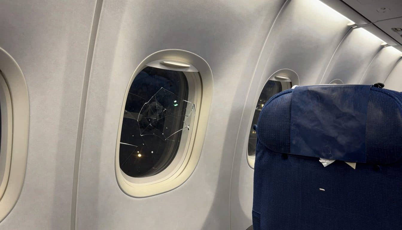 Scheibe im Flugzeug zerbricht: Passagier wird von Mitreisenden gerettet