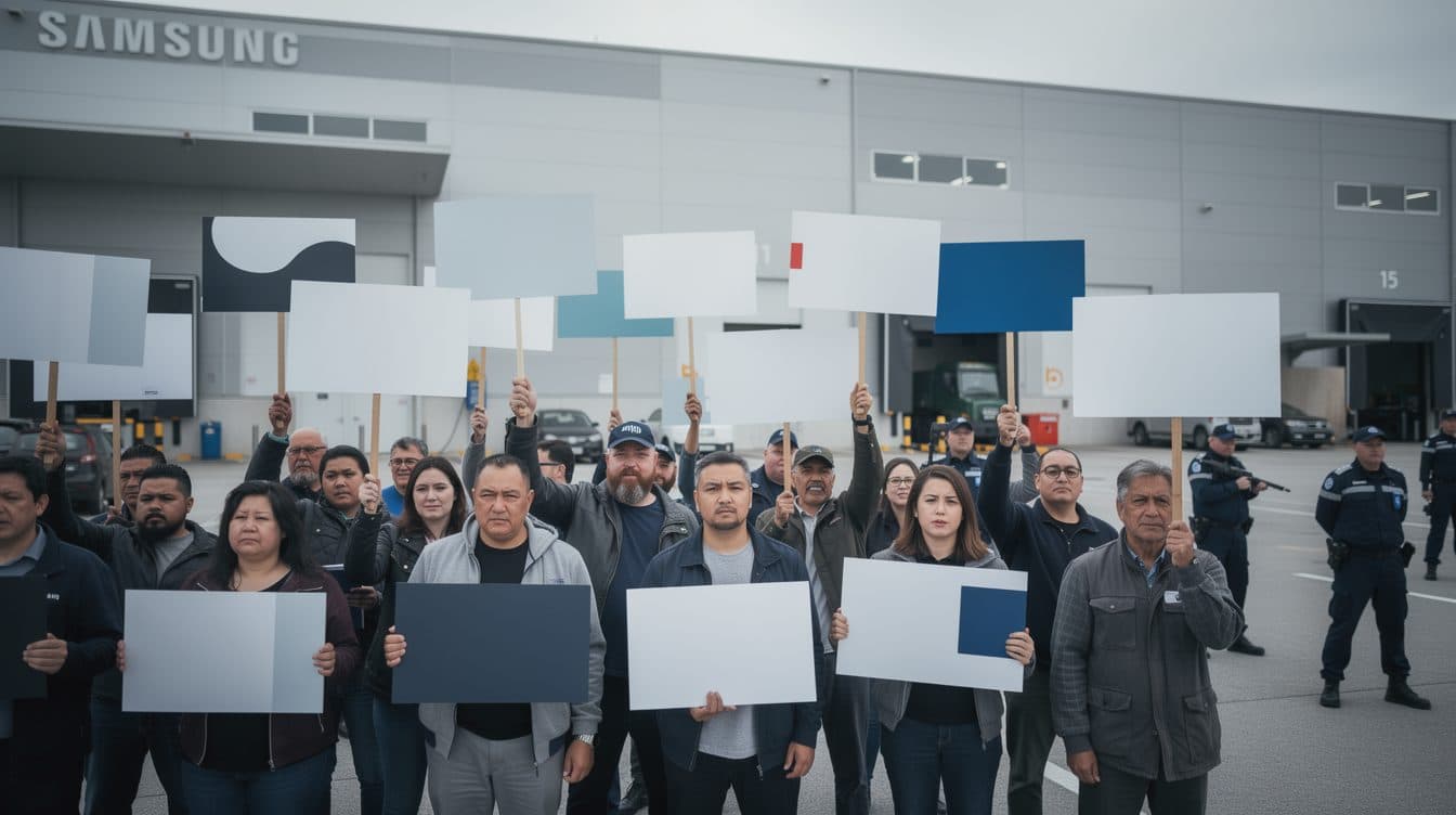 Samsung-Mitarbeiter streiken für höhere Boni