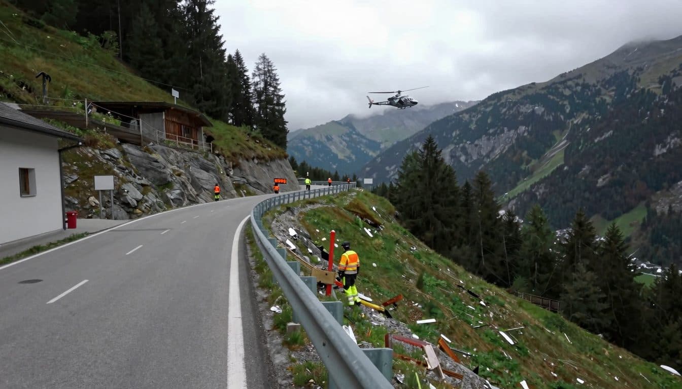 Auto stürzt 100 Meter ab – zwei Schwerverletzte