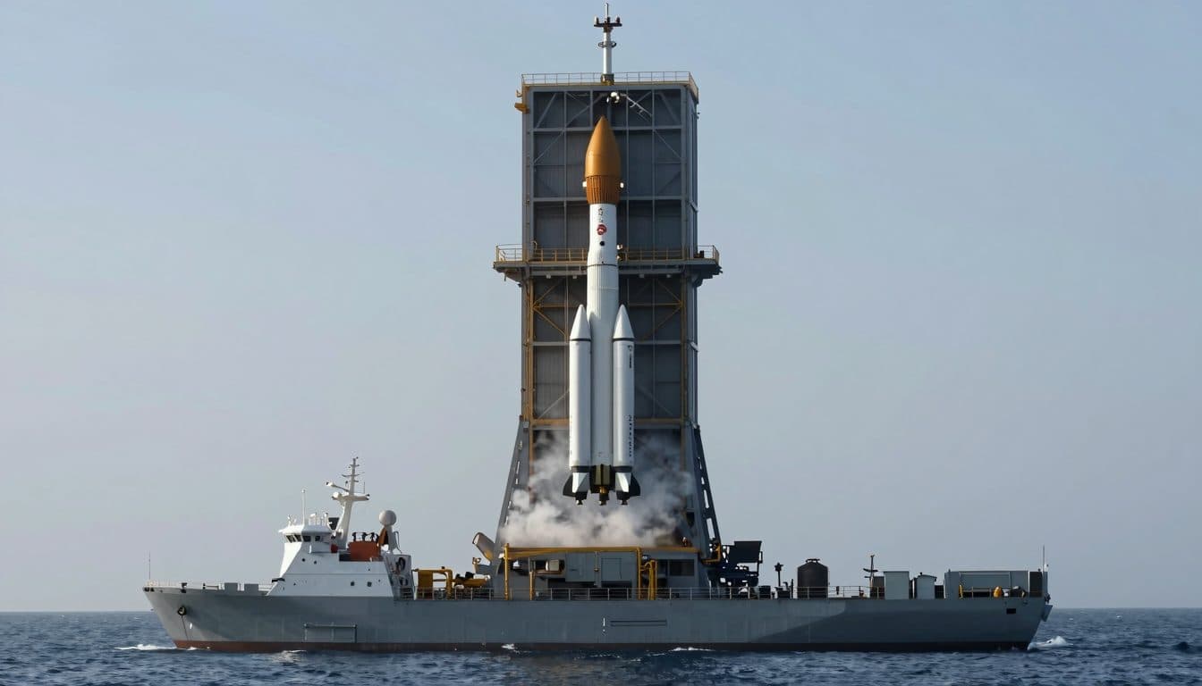 China fängt eine Raketenstufe mit einem riesigen Seil