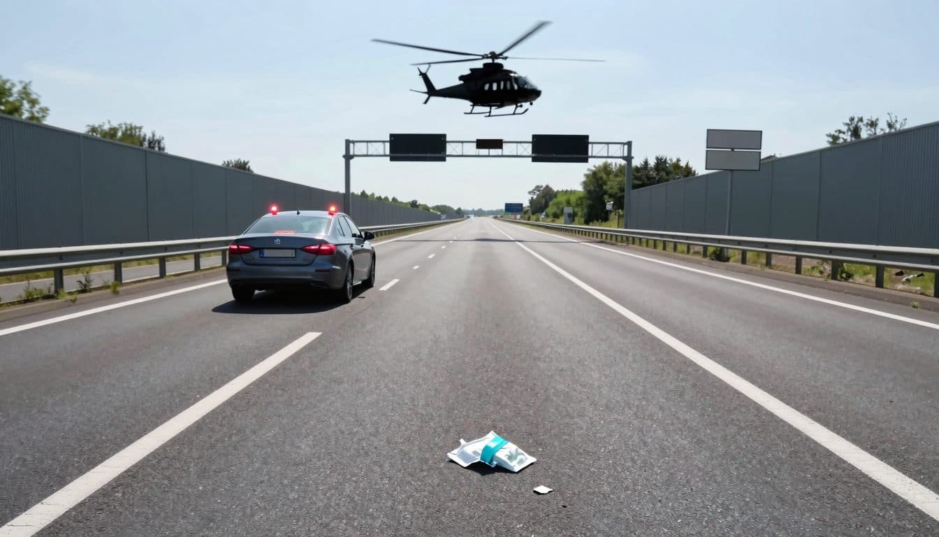 Polizisten retten Mann auf der A1