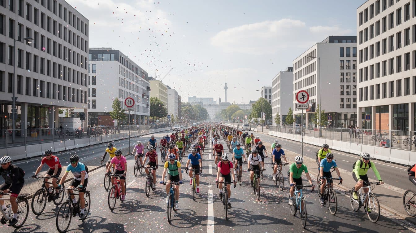 Sternfahrt in Berlin: Tausende radeln zusammen durch die Stadt