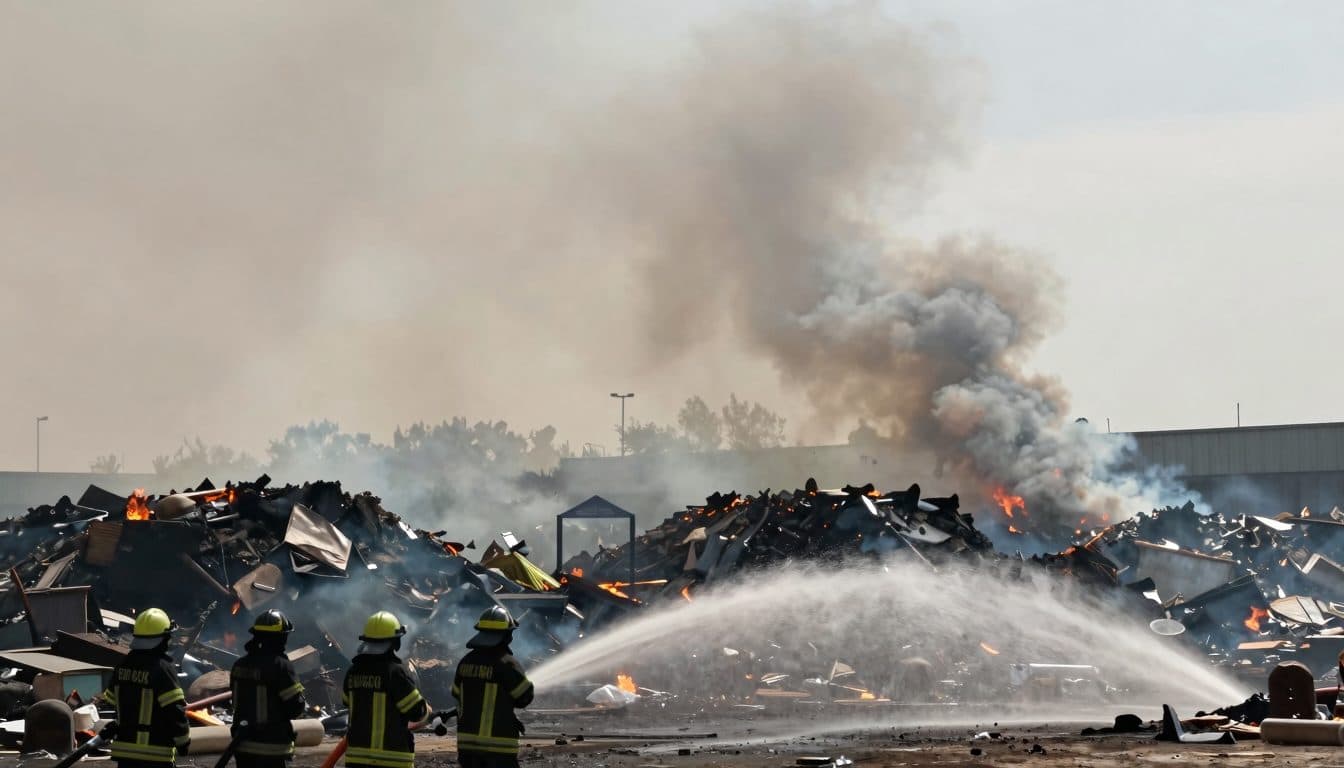 Müllhalde in Frohnleiten brennt seit Tagen: Feuerwehr arbeitet weiter