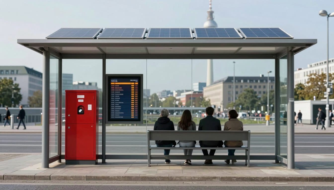 Die Bushaltestelle der Zukunft steht jetzt in Berlin-Mitte