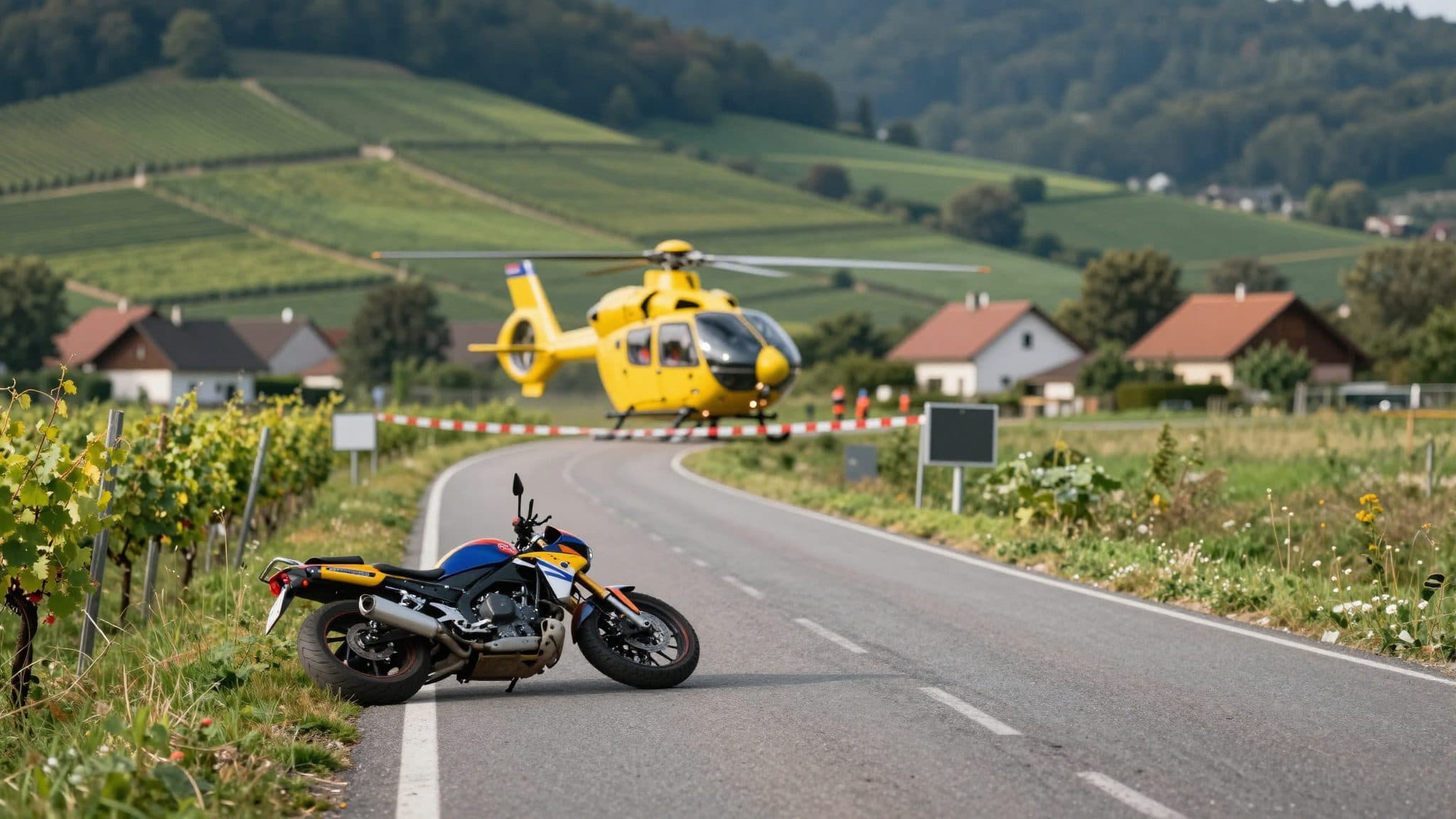Oma stürzt vom Motorrad und wird mit Hubschrauber ins Spital gebracht
