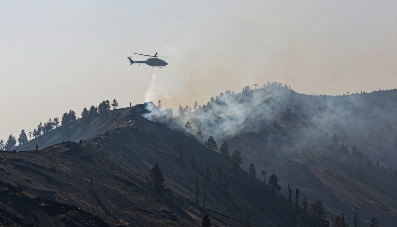 Waldbrand im Pongau: Helikopter und Feuerwehr kämpfen gegen Flammen