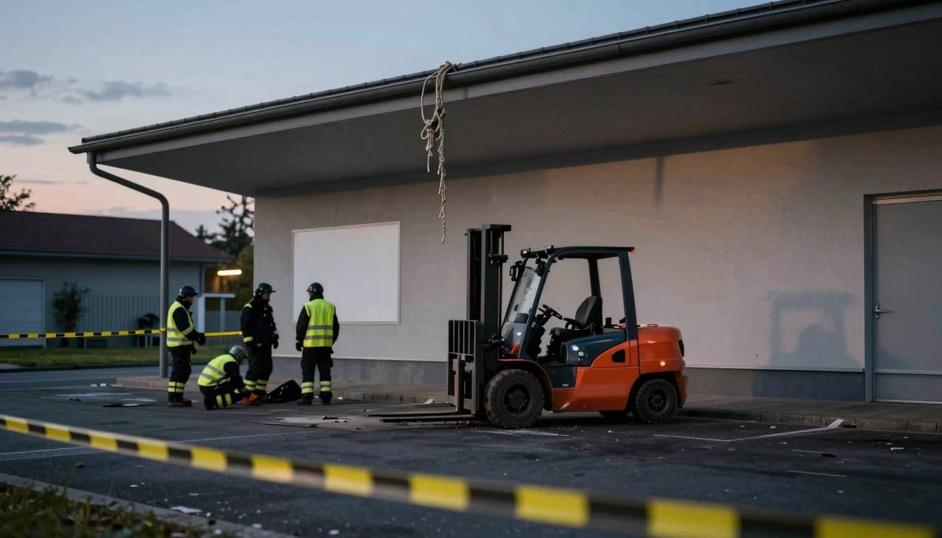 Mann stürzt bei Aufbauarbeiten vier Meter tief