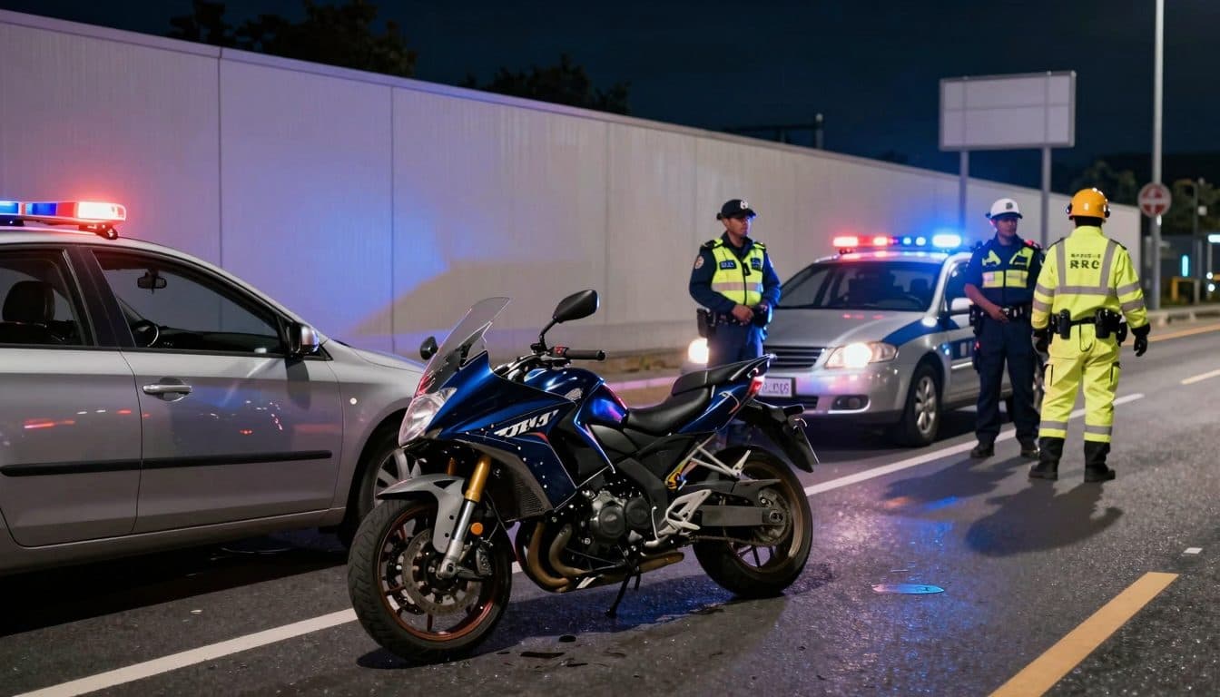 Betrunkener Motorradfahrer crasht auf der A22 – schwere Verletzungen