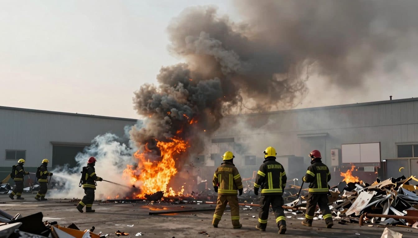 Feuer auf Recyclinghof in Duisburg: Was ist da los?