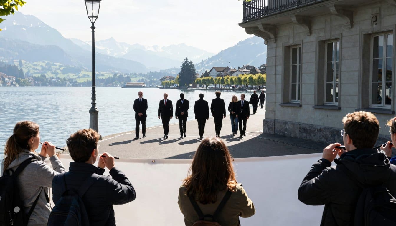Klima-Demo bei Röstis Sommerreise in Luzern
