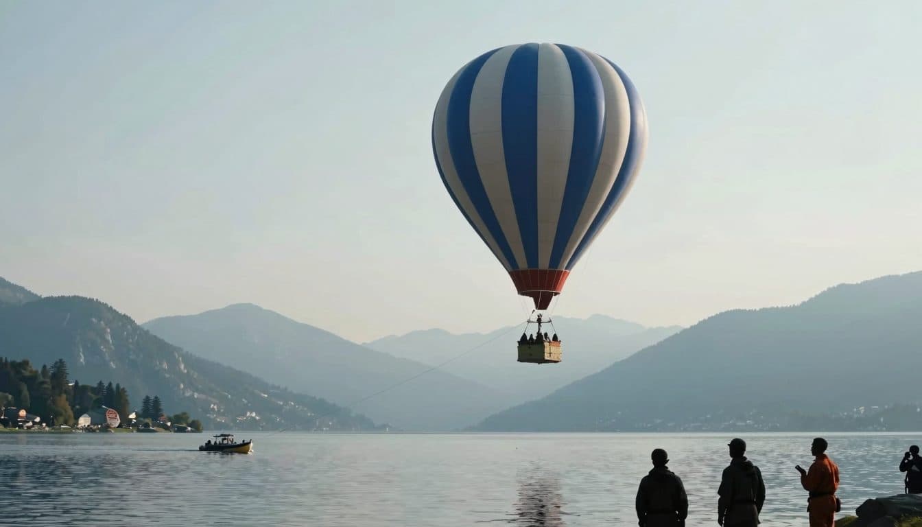 Abenteuer über dem See: Polizei rettet Ballon per Boot