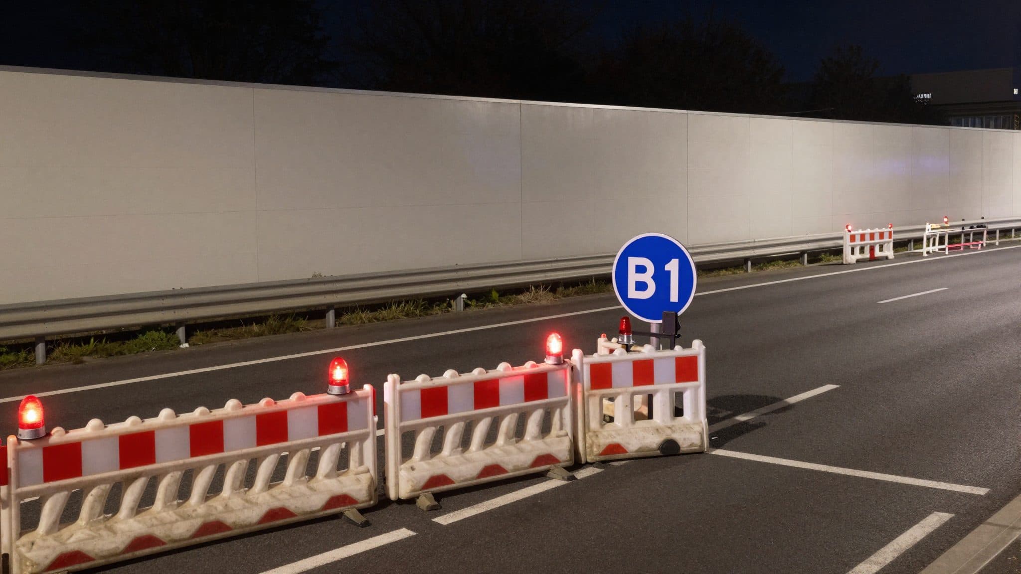 Nacht-Sperre auf der A1: Hier wird repariert