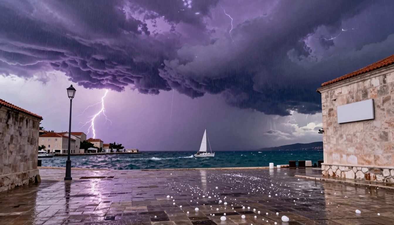 Heftiges Gewitter an der Adria: So schützt ihr euch im Urlaub