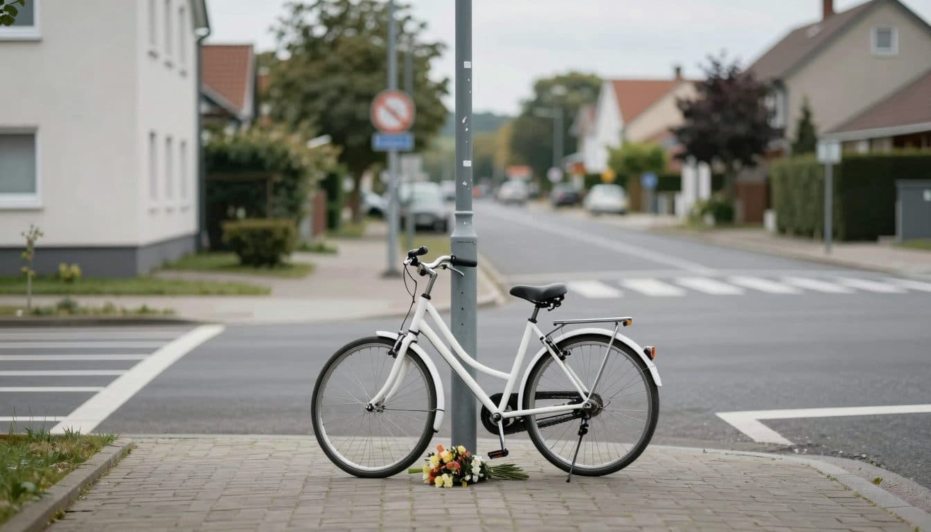 Weiße Räder als stille Mahnung: So will Brandenburg Radfahrende schützen