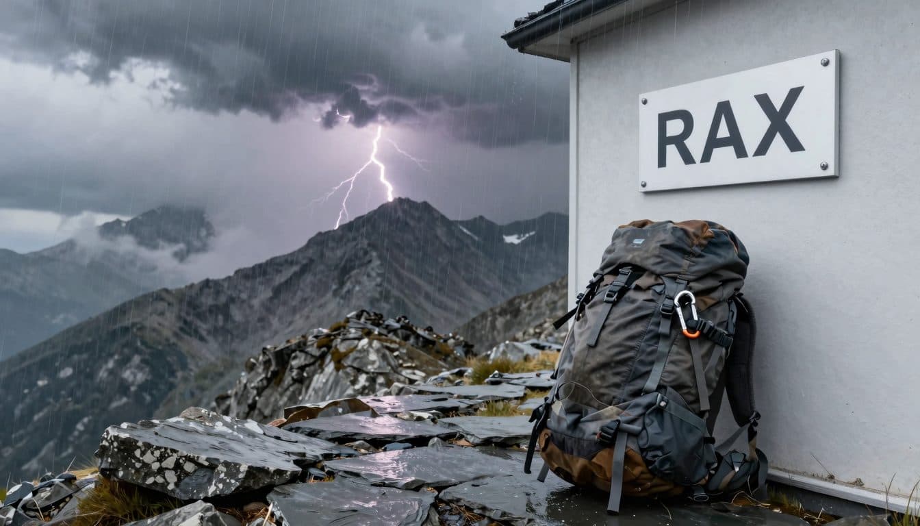 Blitz trifft zwei Wanderer auf der Rax