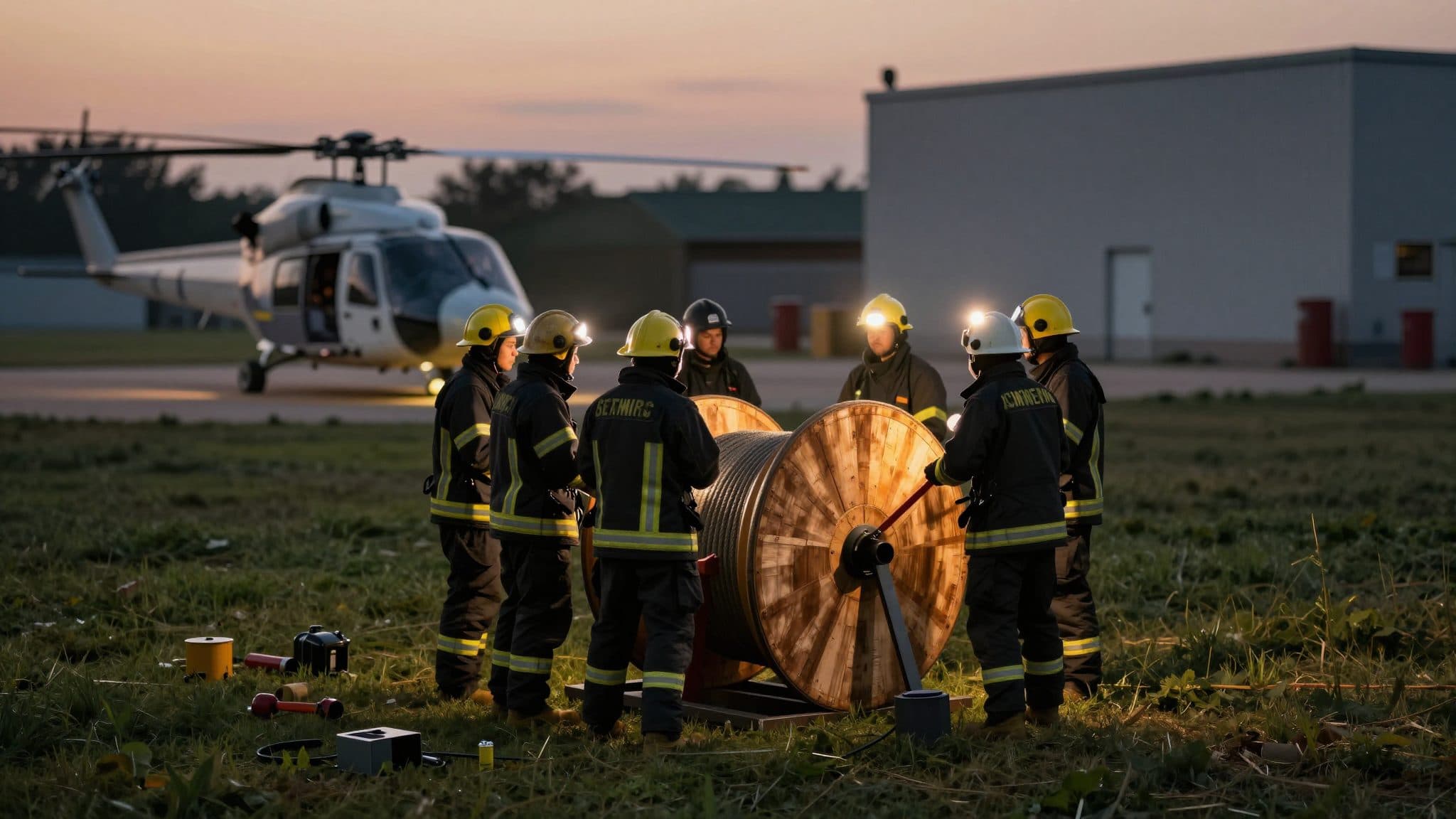 Mädchen steckt im Garten in einer Holztrommel fest