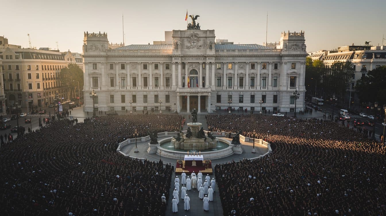 Papst Leo XIV. feiert riesige Messe in Madrid