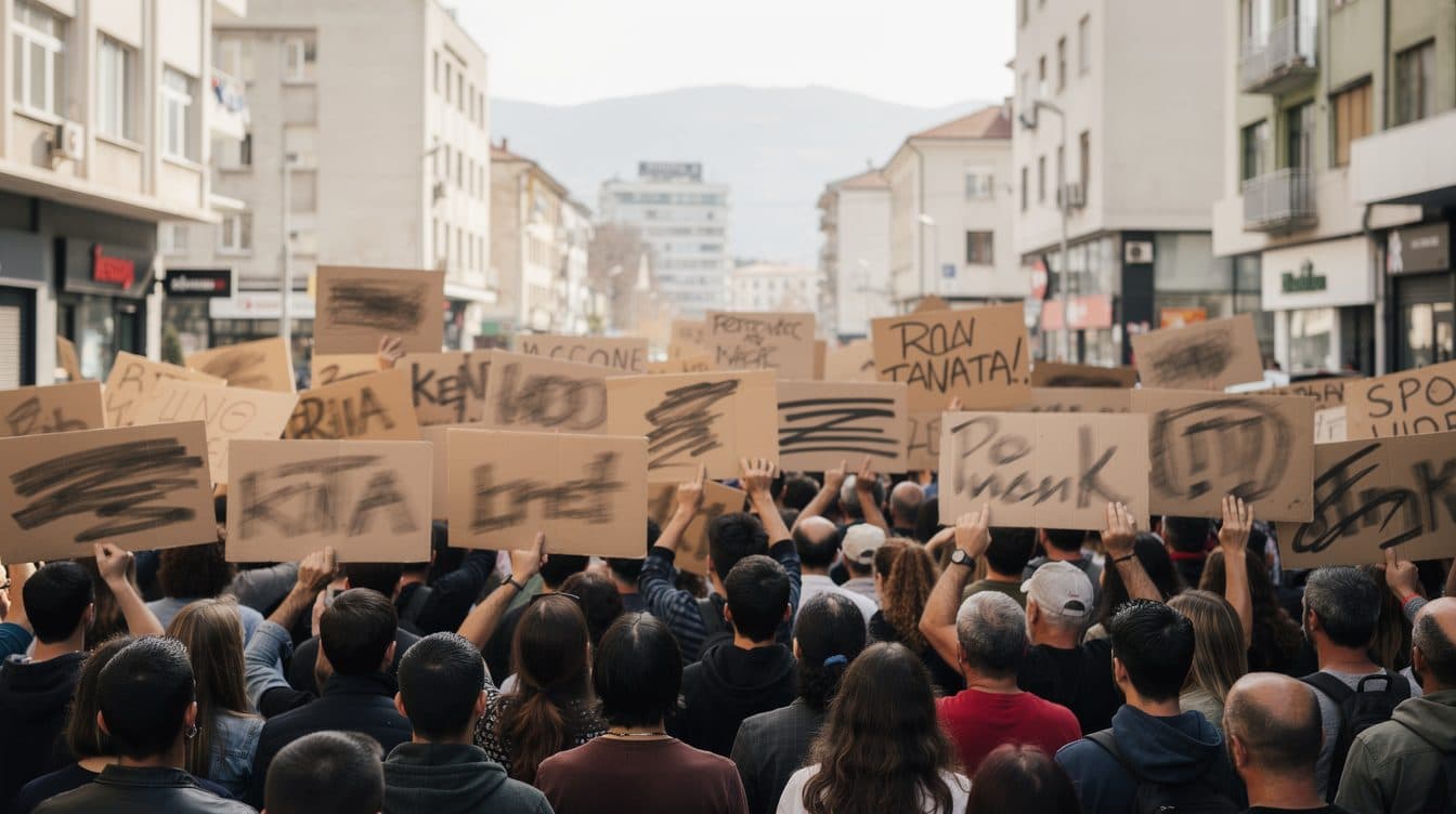 Tausende in Albanien auf der Straße: "Albanien ist nicht zu verkaufen"