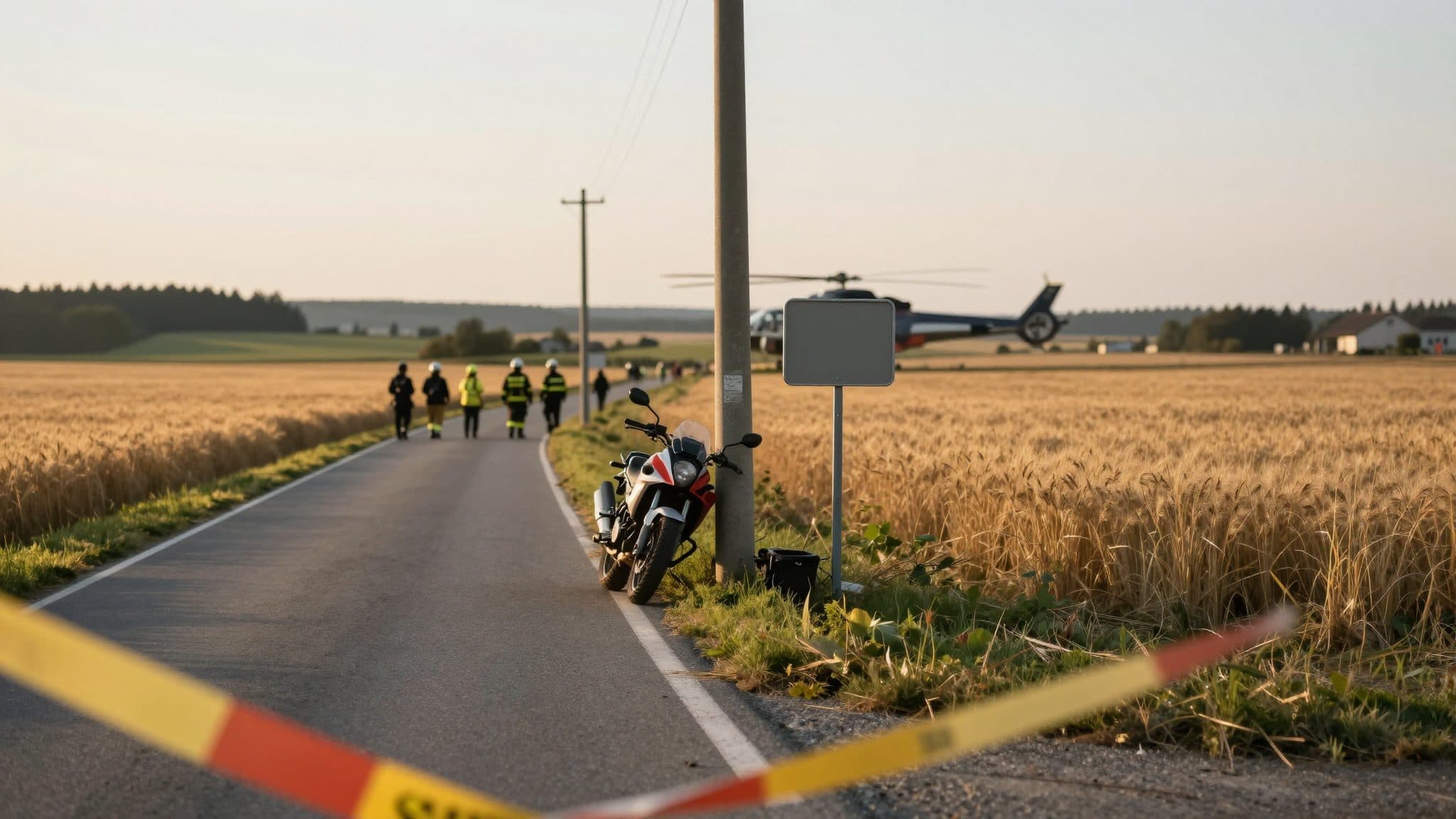 Junger Motorradfahrer nach schwerem Unfall in Oberösterreich gerettet